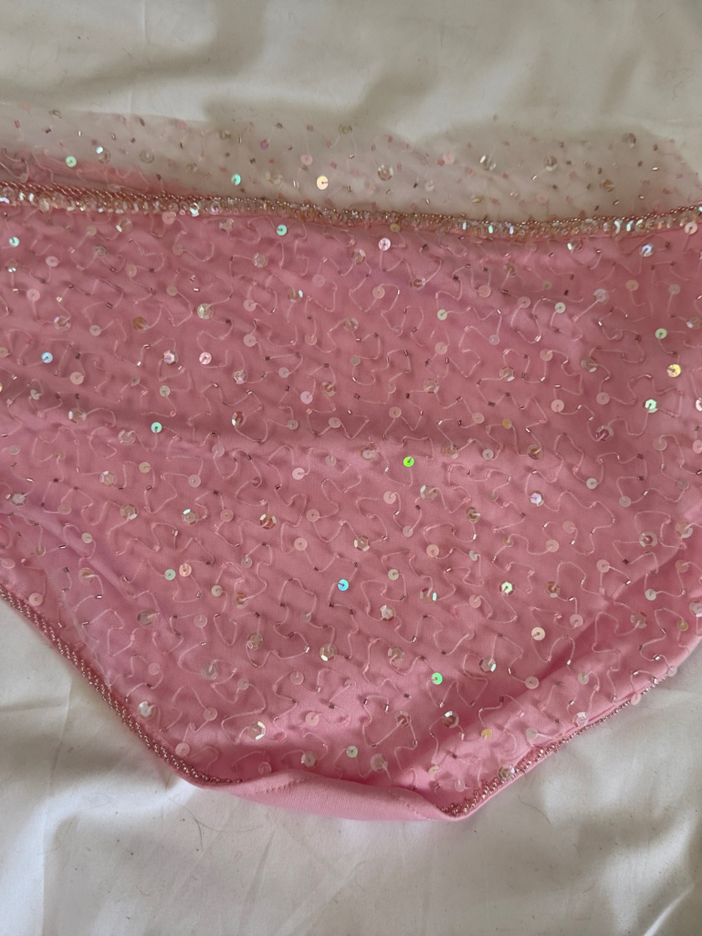Urban Outfitters Pink Sequin adjustable Backless Crop Top, tube top
